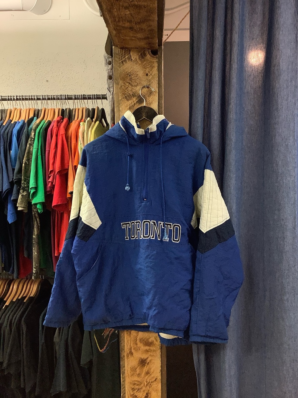 Vintage Toronto Hockey Blue Windbreaker Jacket